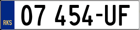 Trailer License Plate